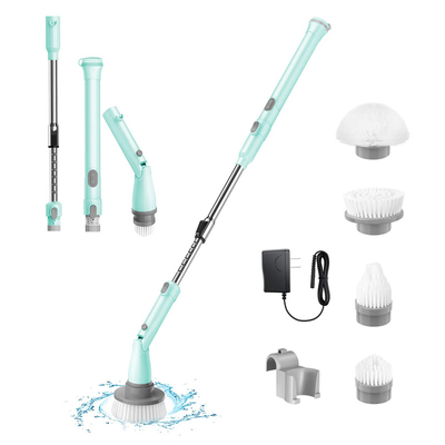 Sustainable Portable Electric Spin Scrubber Cleaning Brush Power Scrubber With Super Long Handle And Cordless